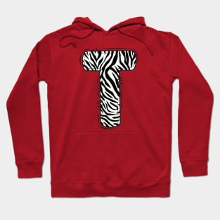 Zebra Letter T Hoodie